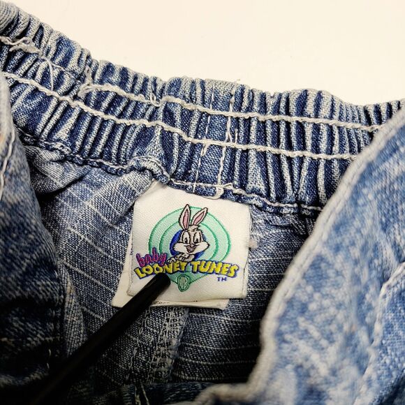 Vintage Tweety Bird Baby Looney Tunes Girl's Denim Jeans Size 24 Months 90's - Picture 8 of 8
